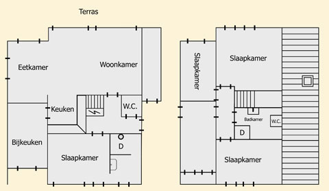 Plattegrond Huisje op Park Le Rivage